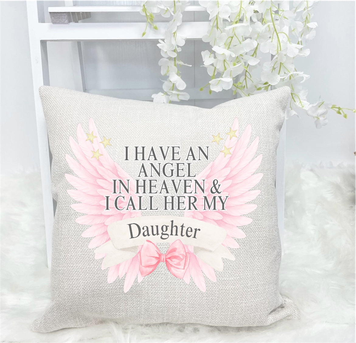I HAVE AN ANGEL CUSHION
